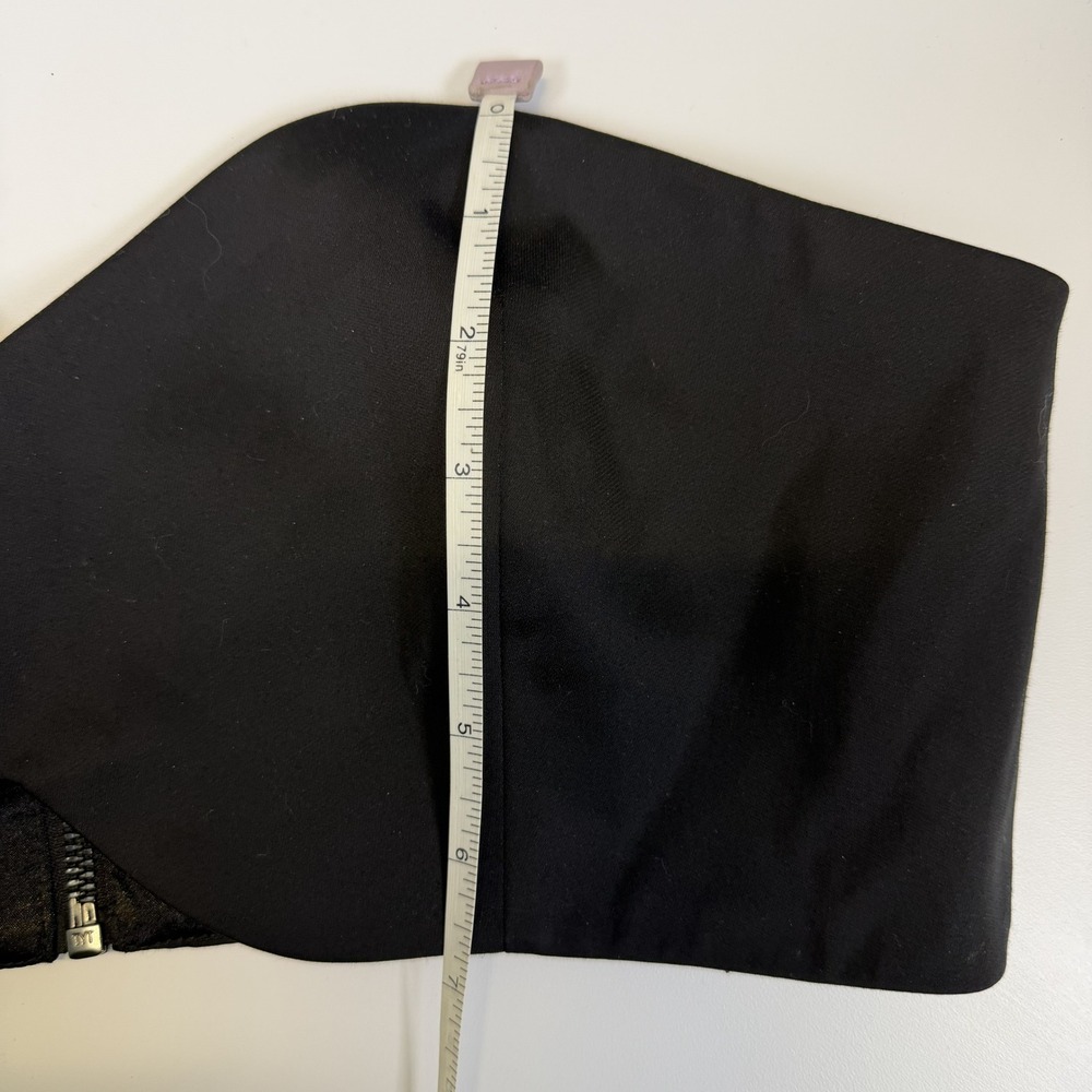 Nasty Gal Black Strapless Bandeau Going Out Crop Top Sweetheart Zip Back L - Picture 9 of 10